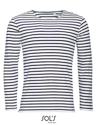 SOL´S 01402 Men´s Long Sleeve Striped T-Shirt Marine