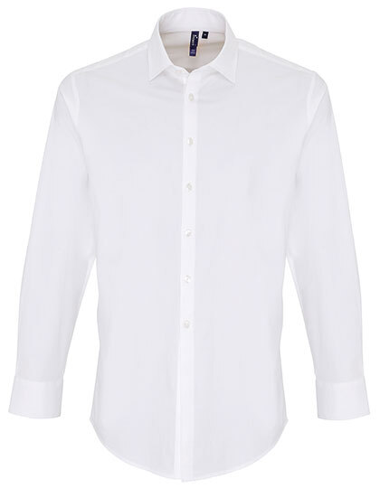 Premier Workwear PR244 Men´s Stretch Fit Poplin Long Sleeve Cotton Shirt