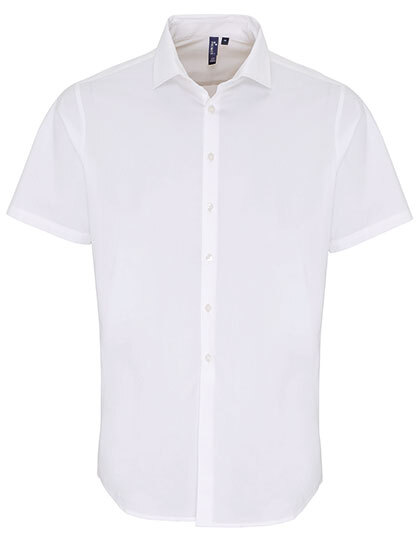 Premier Workwear PR246 Men´s Stretch Fit Poplin Short Sleeve Cotton Shirt