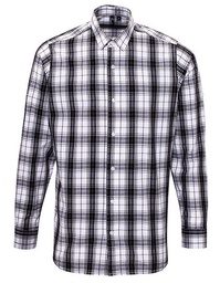 Premier Workwear PR254 Men´s Ginmill Check Long Sleeve Cotton Shirt