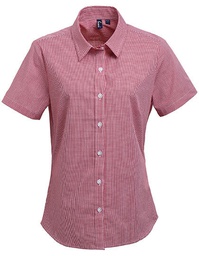 Premier Workwear PR321 Women´s Microcheck (Gingham) Short Sleeve Cotton Shirt