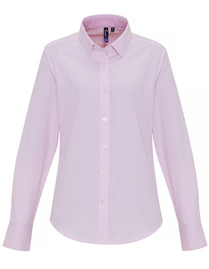 Premier Workwear PR338 Women´s Cotton Rich Oxford Stripes Shirt