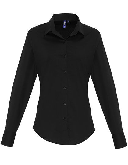 Premier Workwear PR344 Women´s Stretch Fit Poplin Long Sleeve Cotton Shirt