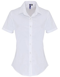 Premier Workwear PR346 Women´s Stretch Fit Poplin Short Sleeve Cotton Shirt