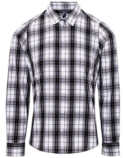 Premier Workwear PR354 Women´s Ginmill Check Long Sleeve Cotton Shirt