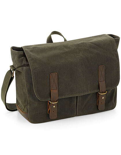 Quadra QD653 Heritage Waxed Canvas Messenger