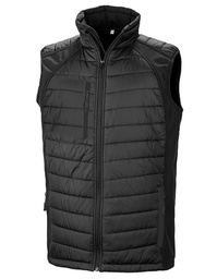 [1000289190] Result Genuine Recycled R238X Recycled Black Compass Padded Softshell Gilet (Black|Black, S)