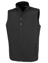 [1000310867] Result Genuine Recycled R902M Mens Recycled 2-Layer Printable Softshell Bodywarmer (Black, S)