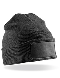 [1000310921] Result Genuine Recycled RC927X Recycled Double Knit Printers Beanie (Black)