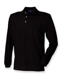 Henbury H105 Long Sleeved Cotton Piqué Polo Shirt