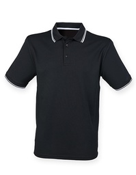 Henbury H482 Men´s Coolplus® Short Sleeved Tipped Polo Shirt