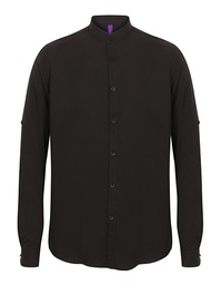 Henbury H592 Men´s Mandarin Shirt Roll Tab Sleeve