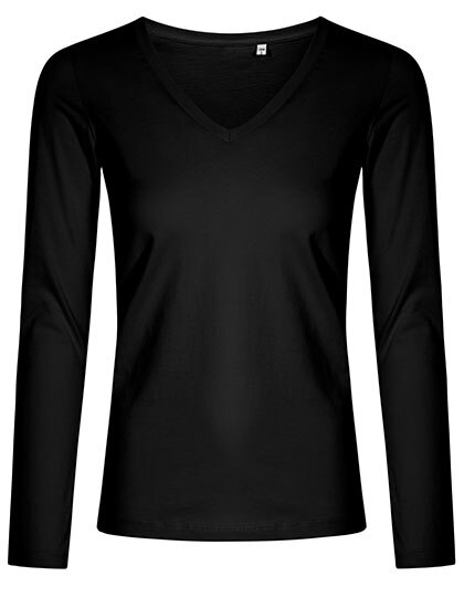 X.O by Promodoro 1560 Women´s V-Neck T-Shirt Long Sleeve