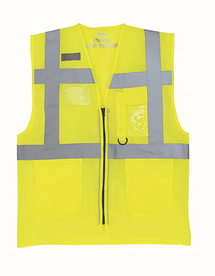 YOKO HVW820 Hi-Vis Top Cool Recycled Open Mesh Executive Waistcoat