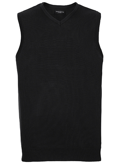 Russell Collection R-716M-0 Men's V-Neck Sleeveless Knitted Pullover