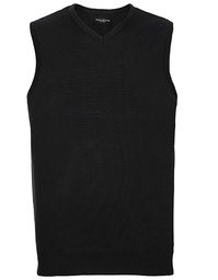 Russell Collection R-716M-0 Men's V-Neck Sleeveless Knitted Pullover