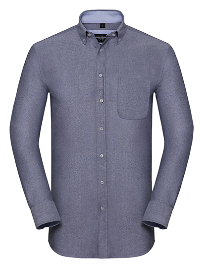 Russell Collection R-920M-0 Men´s Long Sleeve Tailored Washed Oxford Shirt