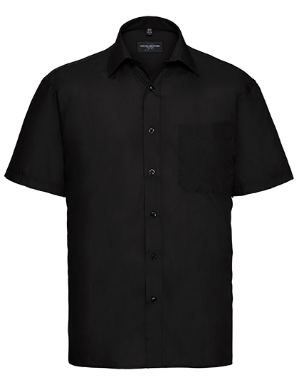 Russell Collection R-935M-0 Men´s Short Sleeve Poly-Cotton Easy Care Poplin Shirt