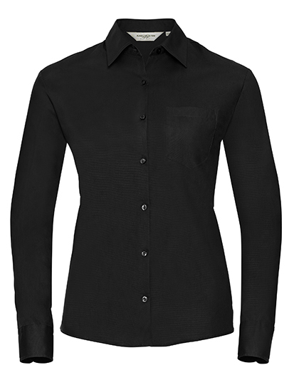 Russell Collection R-936F-0 Ladies´ L/S Pure Cotton Easy Care Poplin Shirt