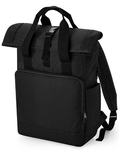 BagBase BG118L Recycled Twin Handle Roll-Top Laptop Backpack