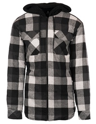 Burnside 8620 Men´s Flannel Jacket With Sherpa Hoodie