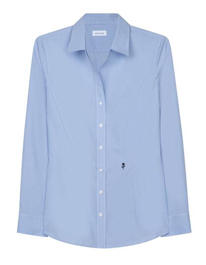 Seidensticker 080619 Women´s Blouse Slim Fit Check/Stripes Long Sleeve