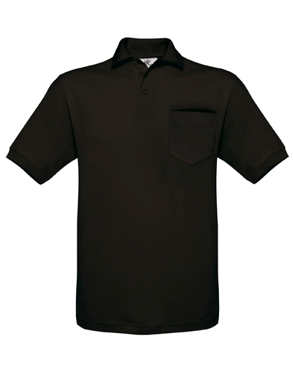 B&amp;C PU415 Unisex Polo Safran Pocket