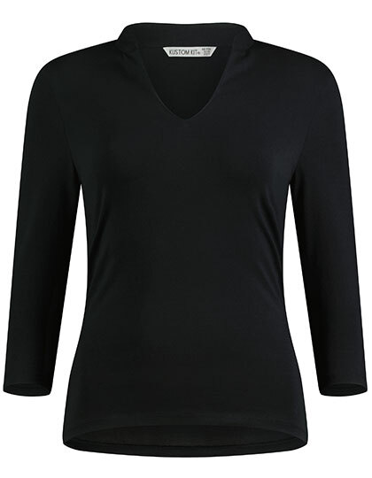 Kustom Kit KK785 Regular Fit Mandarin Collar Top 3/4 Sleeve
