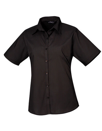 Premier Workwear PR302 Ladies` Poplin Short Sleeve Blouse