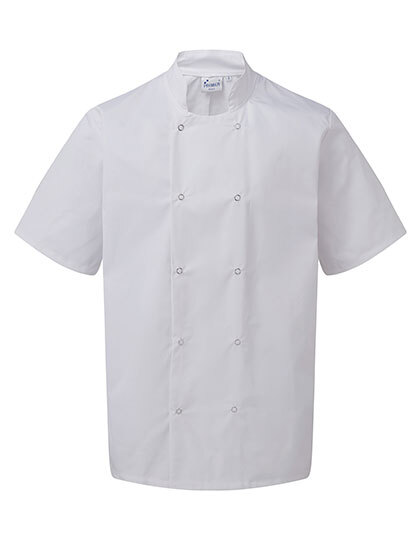 Premier Workwear PR664 Studded Front Short Sleeve Chef´s Jacket