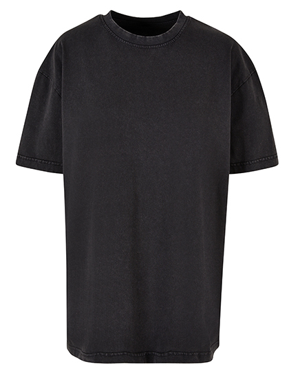 Build Your Brand BY270 Ladies Oversized Acid Wash Tee