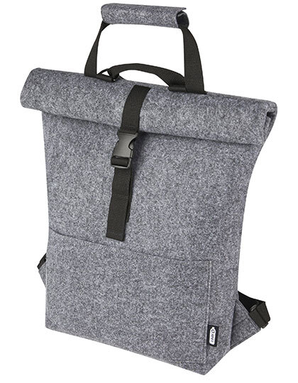 L-merch 120663 Felt Roll-Top Bike Backpack