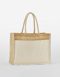 Westford Mill W480 Cotton Pocket Natural Starched Jute Shopper