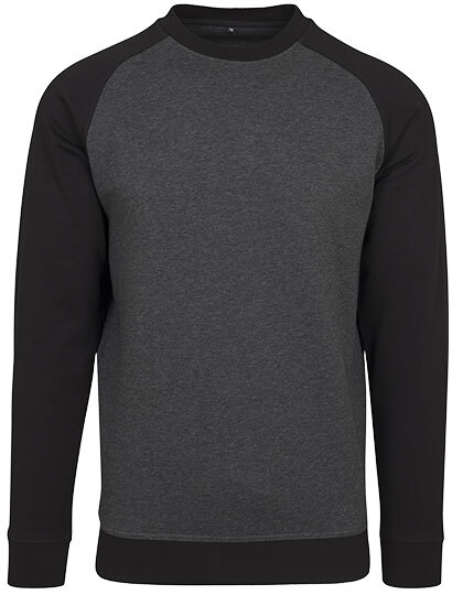 Build Your Brand BY076 Raglan Crewneck