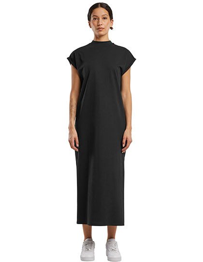 Build Your Brand BY302 Ladies Long Extended Shoulder Dress