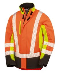 Result Genuine Recycled R506X Recycled 3-Layer Printable 3-Tone Safety Softshell Jacket