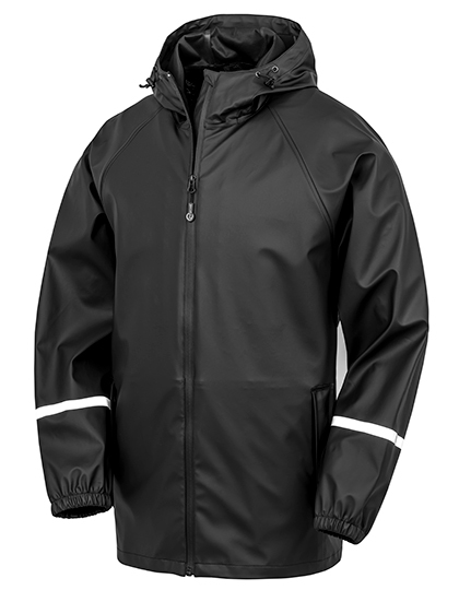 Result Genuine Recycled R915X Prism PU Waterproof Jacket with Reflective Bands &amp; Recycled Backing
