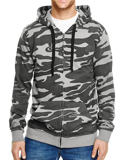 Burnside 8615 Full Zip Camo Hooded Sweat Jacket