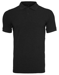 [1000035668] Build Your Brand BY008 Polo Piqué Shirt (Black, S)