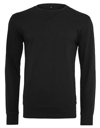 [1000035693] Build Your Brand BY010 Light Crew Sweatshirt (Black, S)
