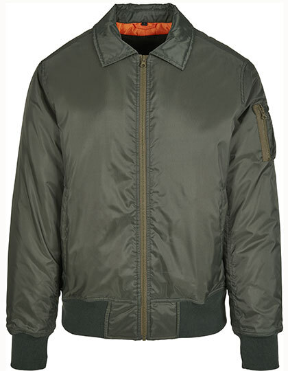 Build Your Brand BY157 Collar Bomber Jacket