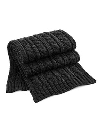 Beechfield B499 Cable Knit Melange Scarf