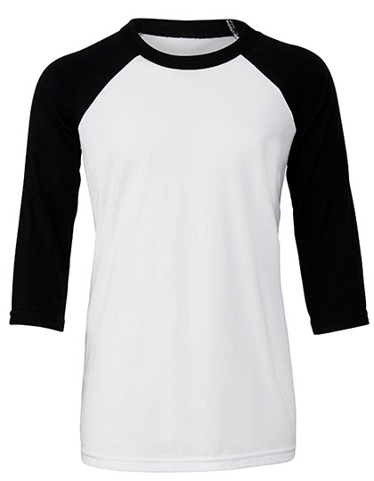 Canvas 3200Y Youth 3/4 Sleeve Baseball Tee