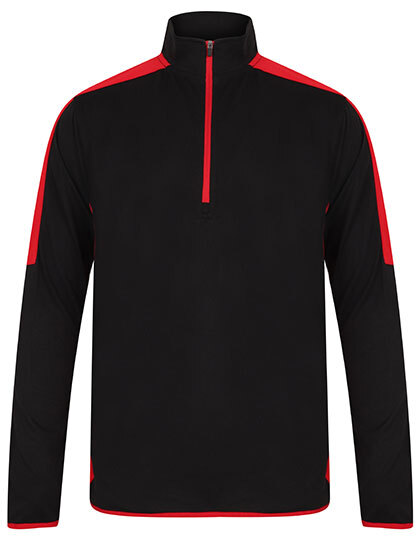Finden+Hales LV571 Adults 1/4 Zip Midlayer With Contrast Panelling