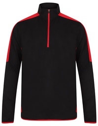 Finden+Hales LV571 Adults 1/4 Zip Midlayer With Contrast Panelling