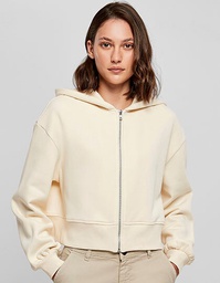 Build Your Brand BY237 Ladies Short Oversized Zip Jacket