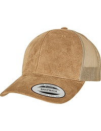 FLEXFIT 6606SU Suede Leather Trucker Cap
