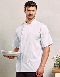 Premier Workwear PR664 Studded Front Short Sleeve Chef´s Jacket