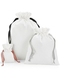 Westford Mill W121 Cotton Gift Bag with Ribbon Drawstring
