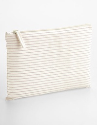 Westford Mill W253 Striped Organic Cotton Accessory Pouch